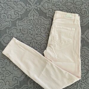 PAIGE Light Pink Skinny Jeans with Smooth Texture